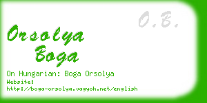 orsolya boga business card